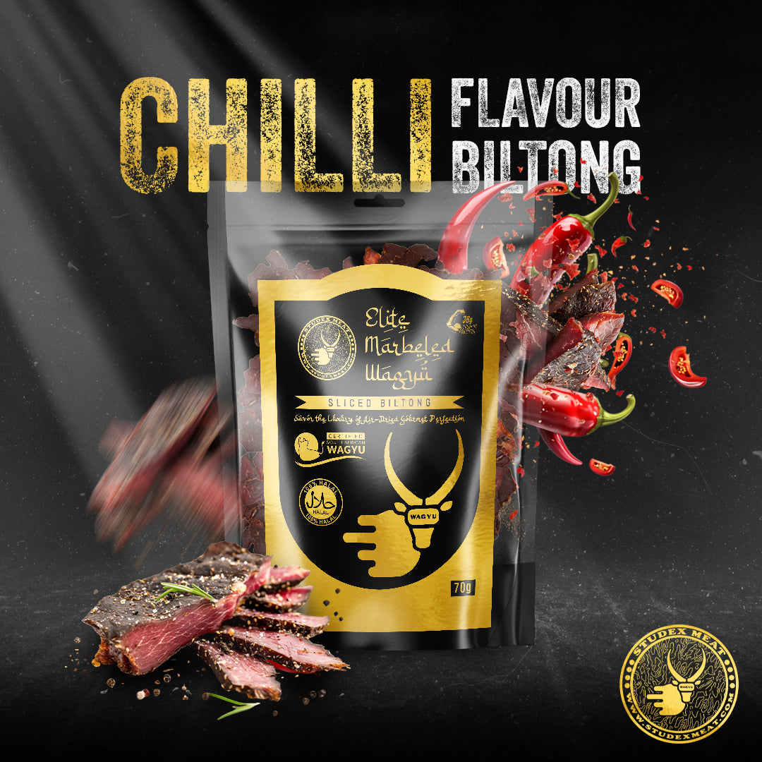 Wagyu Biltong Gold 7kg Box of 100 x 70g packets of Biltong Gold !