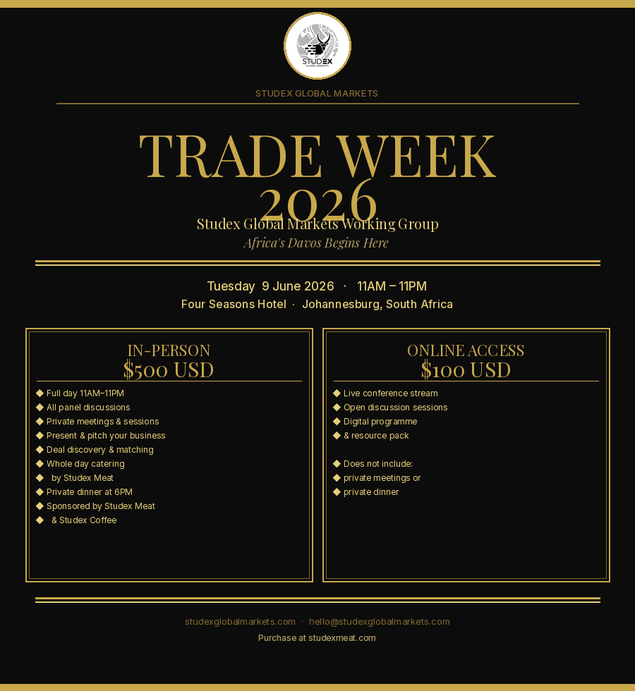 Trade Week 2026 — Online Access — Studex Global Markets