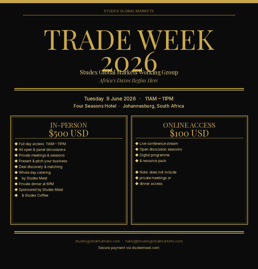 Trade Week 2026 — Online Live Access
